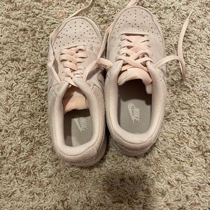 Pink velvet air forces